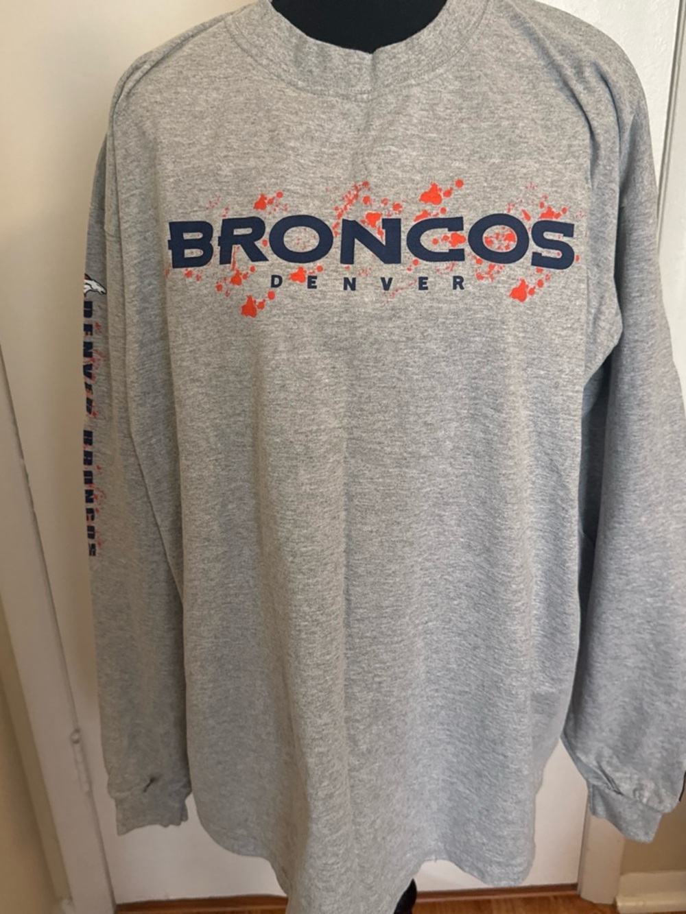 Vintage 90s Starter Denver Broncos Long Sleeve Shirt XL Made USA NFL